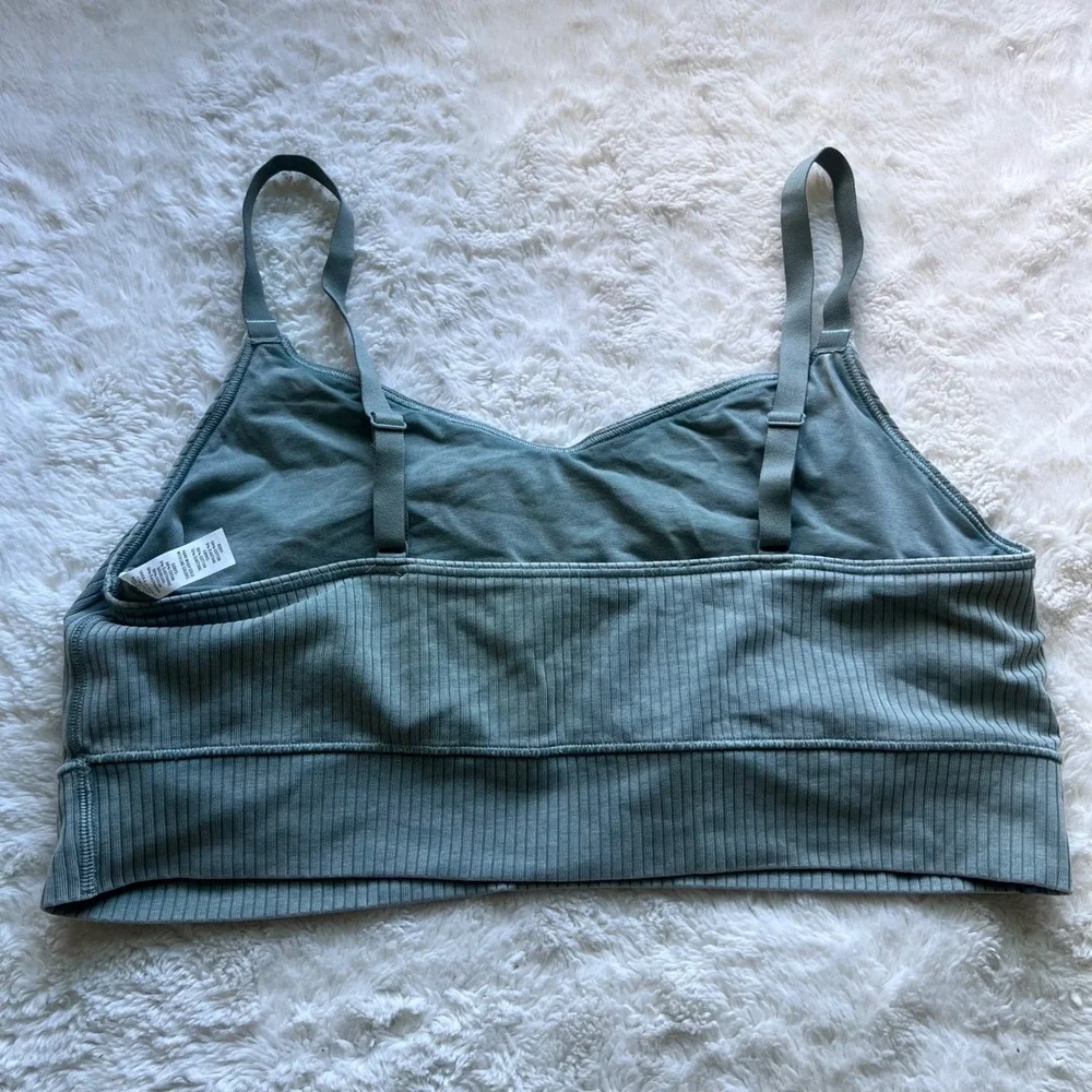 OFFLINE by Aerie Recharge Ribbed Bralette Sage Green XXL Adjustable Straps NWOT